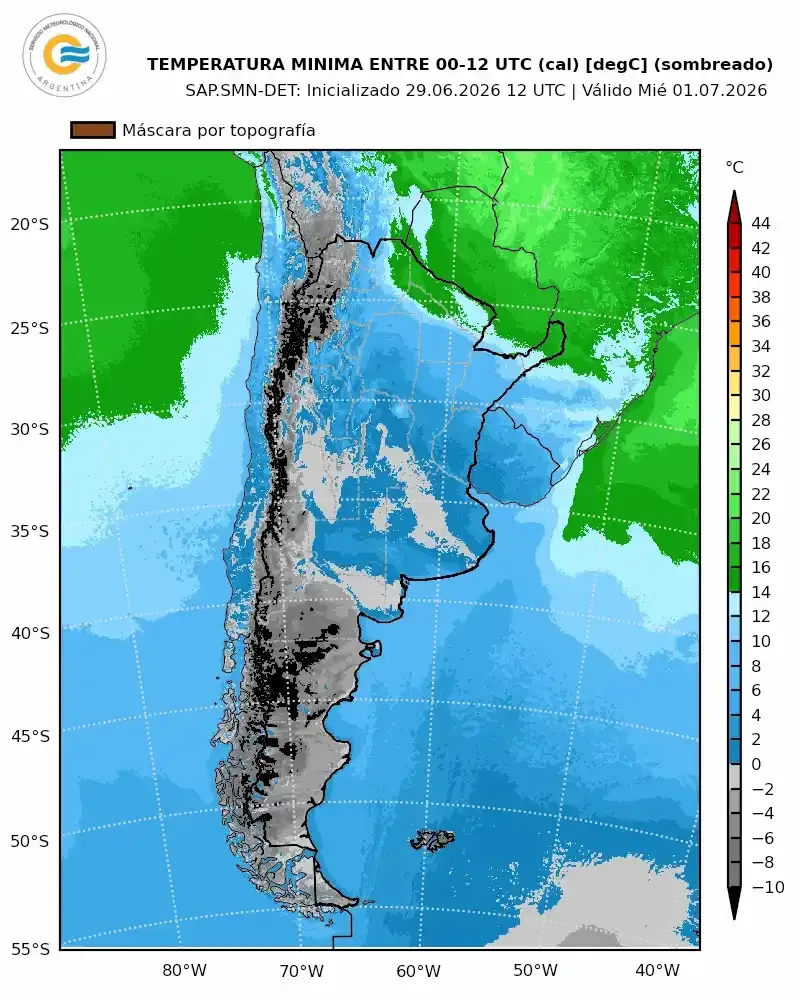 Pronóstico de temperaturas mínimas