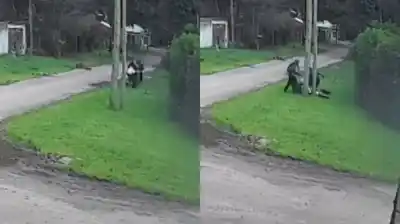 Le tiró la moto encima para robarle y quedó con una pierna colgando: "Le doy gracias a Dios"