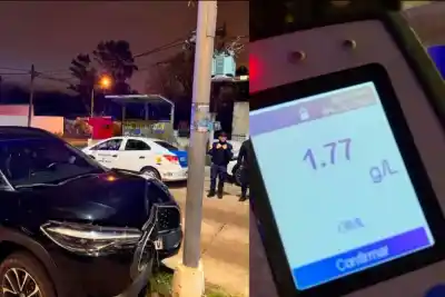 Tomó de más, chocó contra una columna y la camioneta quedó varada: nadie la podía mover