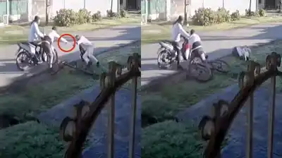 Le salieron de frente en Los Hornos: terminó en el piso, baleado y sin su bici