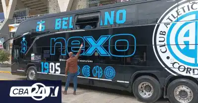 Piedras al micro de Belgrano en el Kempes: dos quedaron detenidos y no podrán entrar más a la cancha