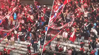 Palazos en la tribuna de La Ciudadela: el partido se paró y la policía se llevó a 17