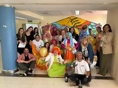 Un artista y los Payamédicos se metieron en Pediatría del Hospital de Río Cuarto: qué dejaron