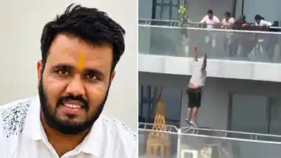 Subió al piso 43 de un rascacielos en India y lo que pasó después quedó grabado por los vecinos