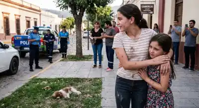 Una perrita corrió hasta el local de la familia y salvó a dos hermanitas de un enjambre de abejas