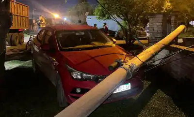 Un camión arrasó con cuatro postes en Santa Rosa de Leales: el detalle que lo complicó todo