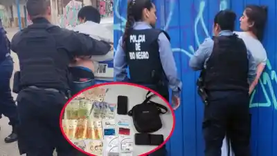 Persiguieron a una pareja por el centro de Roca y la policía encontró algo en la mochila que los delató