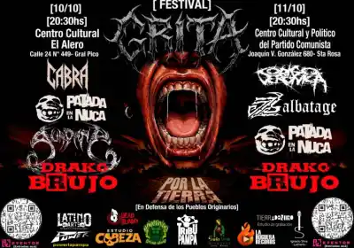 El festival "Grita" llega a La Pampa con una consigna que incomoda: qué bandas tocan y cuánto salen las entradas