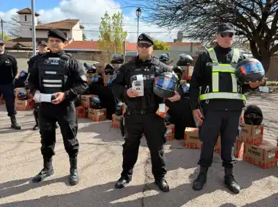 La Policía de La Pampa suma cámaras GoPro y 200 cascos: el detalle que los motiva