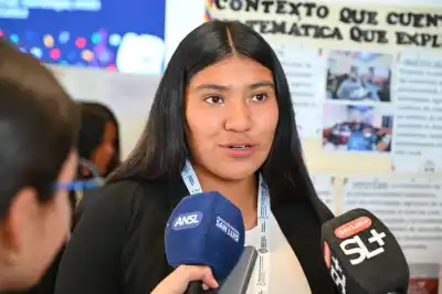 Rocío viajó 1.000 kilómetros desde Salta para mostrar en San Luis un proyecto que une matemática y saberes ancestrales