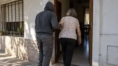 La esperaban en la puerta: cinco falsos albañiles la redujeron con alambre y se llevaron la caja fuerte