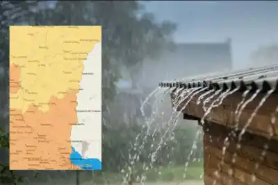Alerta naranja en siete departamentos de Entre Ríos: dónde caerán hasta 80 milímetros