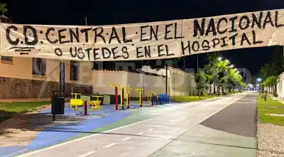 Dejaron un pasacalles con una amenaza en Central Norte: la frase apunta a la Comisión Directiva