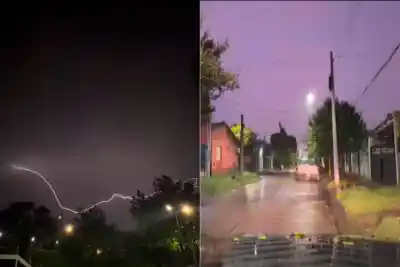 El temporal golpeó Gualeguaychú: un poste caído y barrios a oscuras