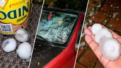 El cielo se puso negro en Taco Ralo: el granizo que despertó a todos y dejó un tendal de destrozos