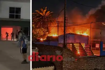 Añatuya: el fuego sorprendió a todos en plena práctica de fútbol en Vitetta Canchas