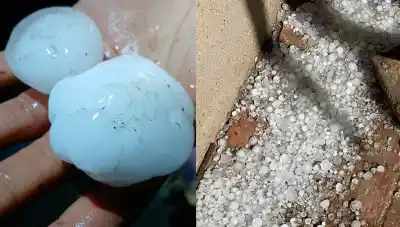 El granizo que sorprendió a los santiagueños: piedras del tamaño de huevos de gallina