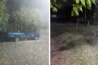 El cielo se desplomó sobre dos ciudades de Robles y los vecinos lo filmaron todo