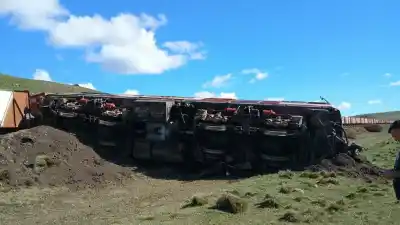 Descarriló el tren de carbón en Santa Cruz: los tres trabajadores que iban arriba y el dato que llamó la atención