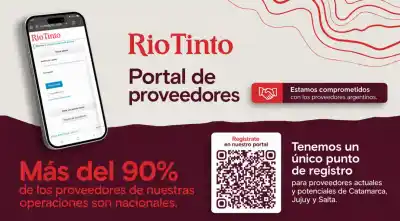 Rio Tinto mueve casi USD 700 millones en compras y abre la puerta a pymes del NOA
