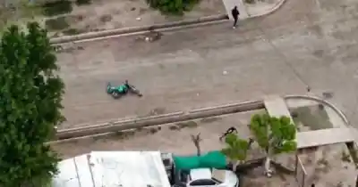 El dron de la VANT sobrevolaba el barrio Venier y la moto robada apareció en un pasillo