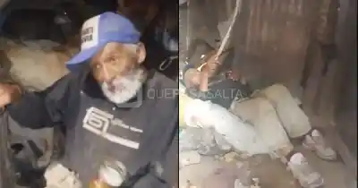 Salta: vecinos de Ceferino piden auxilio por un abuelo de 80 años que vive tirado en el piso junto a 7 perros