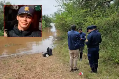 Marcos Almada: el perro rastreador marcó un punto, pero el río lo tapó