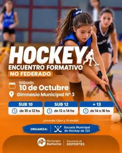El hockey formativo vuelve al Gimnasio Municipal N°3: tres categorías y una jornada abierta a toda la comunidad