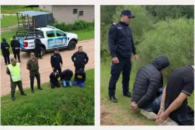 Operativo cerrojo en San Cosme: tres detenidos y más de 15 kilos de marihuana