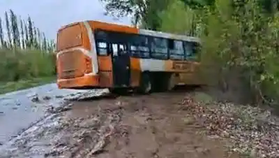 Un colectivo escolar con 36 chicos chocó en Roca: lo que pasó adentro del aula rodante