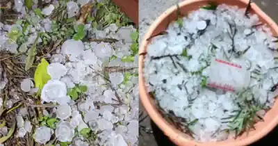 El granizo convirtió a Salvador Mazza en un paisaje de nieve en minutos