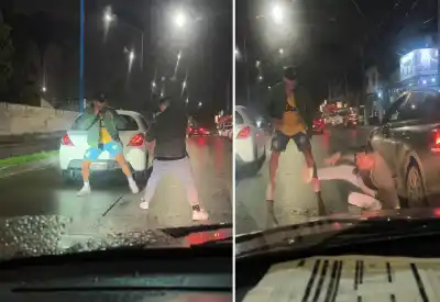Se agarraron a golpes en plena avenida de Tucumán: la reacción de un tercer conductor que cambió todo