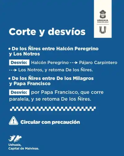 Ushuaia: arranca la pavimentación de De los Ñires y habrá cortes en dos tramos