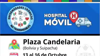 Tres móviles sanitarios llegan a Plaza Candelaria: qué podés hacerte gratis y sin turno previo