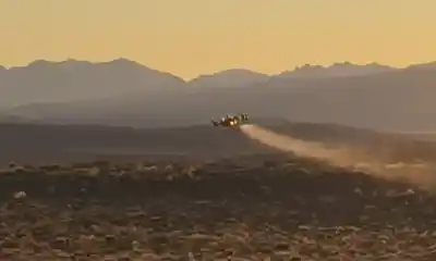 Trevelin prueba con drones un arma contra el fuego que actúa antes de la primera chispa