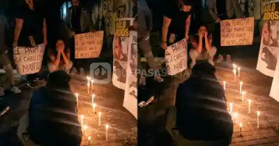 Villa Chartas: la marcha por "Negrita" terminó en llanto y velas frente a la casa del agresor