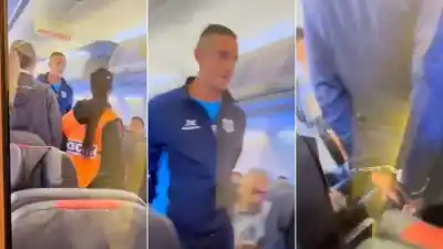 Un grito en el avión activó el protocolo de seguridad y terminó con un jugador esposado