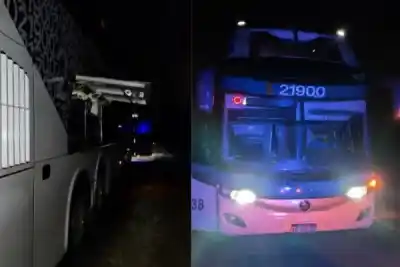 Aprovecharon la oscuridad de la Ruta 34 para abrir la bodega del colectivo: lo que se llevaron