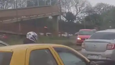 Un choque en plena obra de la Ruta 66: el tránsito quedó al límite y piden evitar la colectora