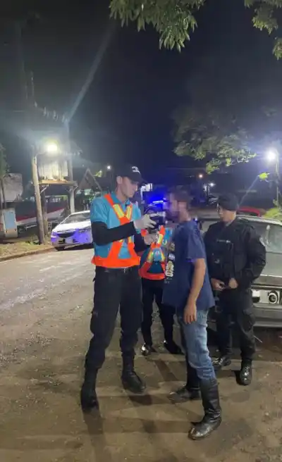 Lo pararon en un control en San Vicente y el test marcó un número que lo dejó a pie