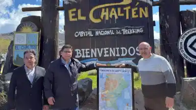 El gobernador Vidal volvió a El Chaltén y dejó una fecha que esperan cientos de vecinos