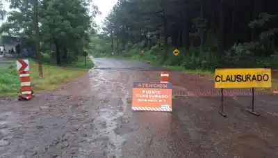 Ocho familias tuvieron que dejar sus casas en Andresito y hay tres rutas cortadas en Misiones