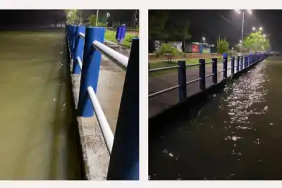 El Paraná ya lame la costanera de Itatí y una playa de Ituzaingó quedó bajo el agua