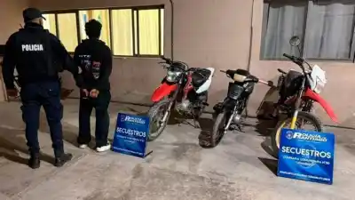 Recuperaron tres motos robadas y hay un aprehendido: el operativo que empezó con un partido de fútbol