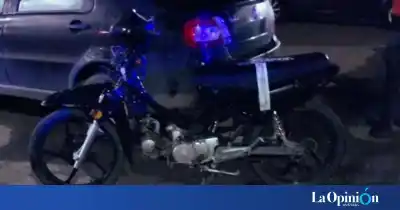A las 4:30 de la mañana, un menor quiso escapar en una moto sin patente y no llegó lejos