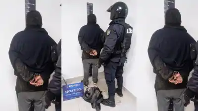 Persiguió al ladrón por el canal revestido y lo alcanzó con la mochila puesta