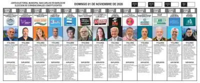 Bariloche ya tiene la boleta única para el 1 de noviembre: 13 listas y una foto que puede definir el voto