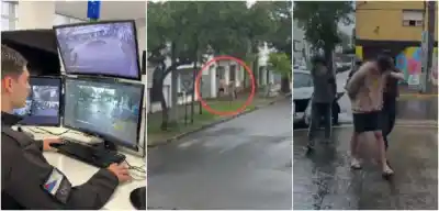 La lluvia los tapaba: los siguieron cuadra por cuadra y cayeron cuando forzaban la puerta