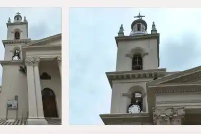 El reloj que vuelve a la Catedral de Corrientes después de 40 años de silencio