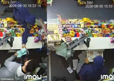 Entró a robar con un cuchillo, pero los empleados tuvieron una reacción que lo dejó atrapado